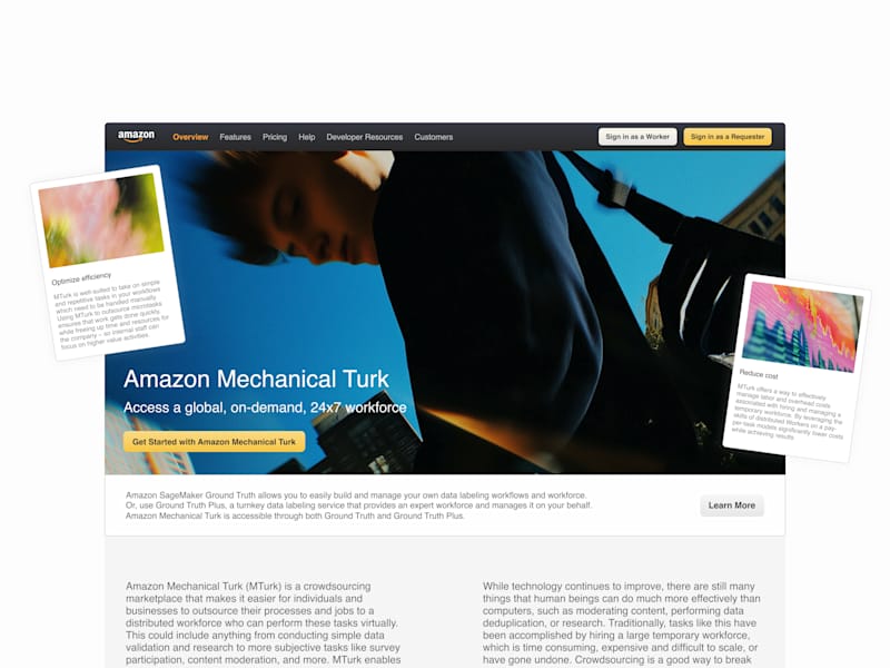 Cover image for Amazon Mechanical Turk Redesign Concept