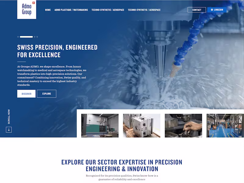 Cover image for Website Design | Landing Page for industrial manufacturer