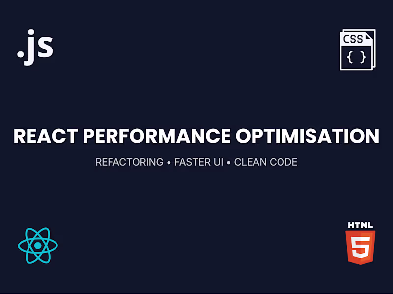 Cover image for React Website Performance Optimisation & Frontend Fixes