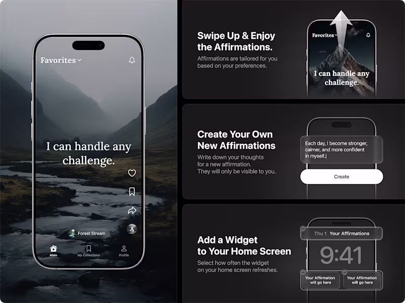 Cover image for Affirmation App Interface