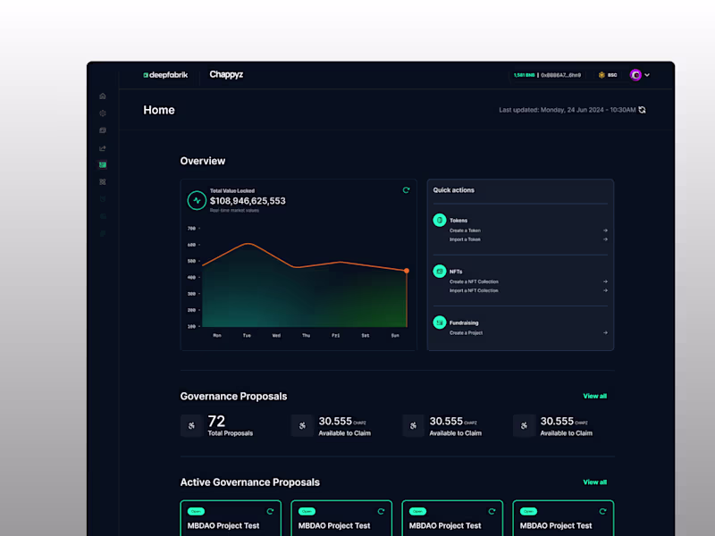 Cover image for Fully Responsive Components Web3 Dashboard