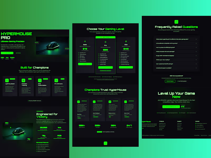 Cover image for A Landing Page For a Gaming Mouse Successfully Designed On F...