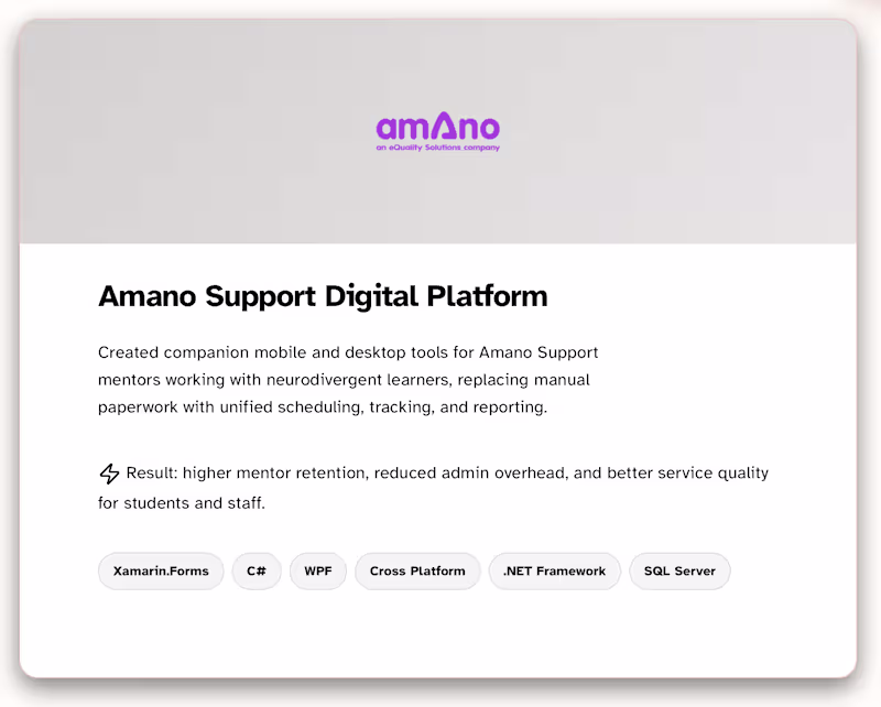 Cover image for Designed and built companion mobile