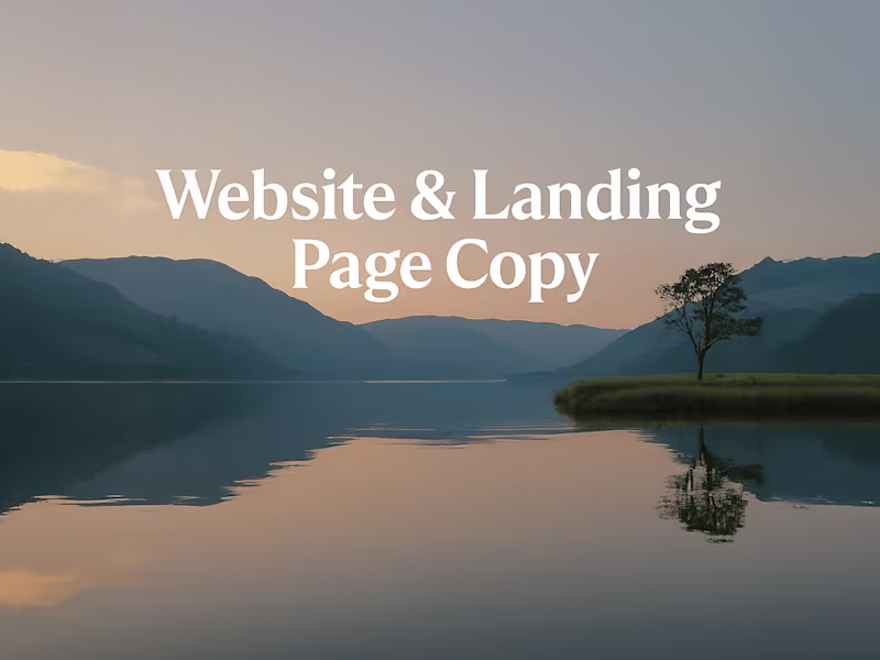 Cover image for Website/Landing Page Copy — Built to Convert