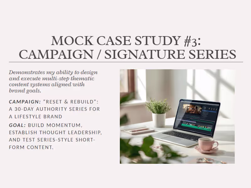 Cover image for MOCK CASE STUDY #3: