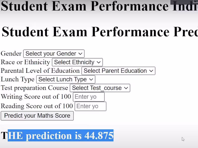 Cover image for Performance Prediction using ML