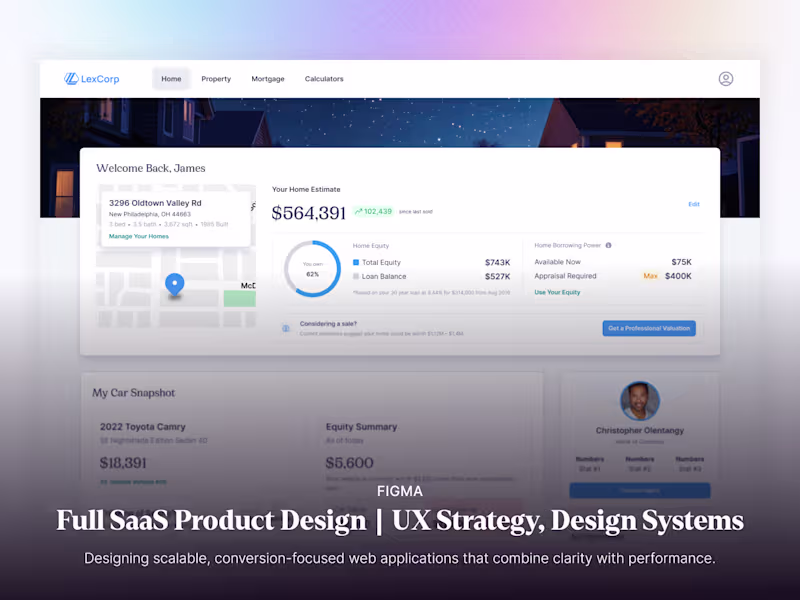 Cover image for Web App Design • Figma | Scalable, Data-Driven SaaS UI/UX