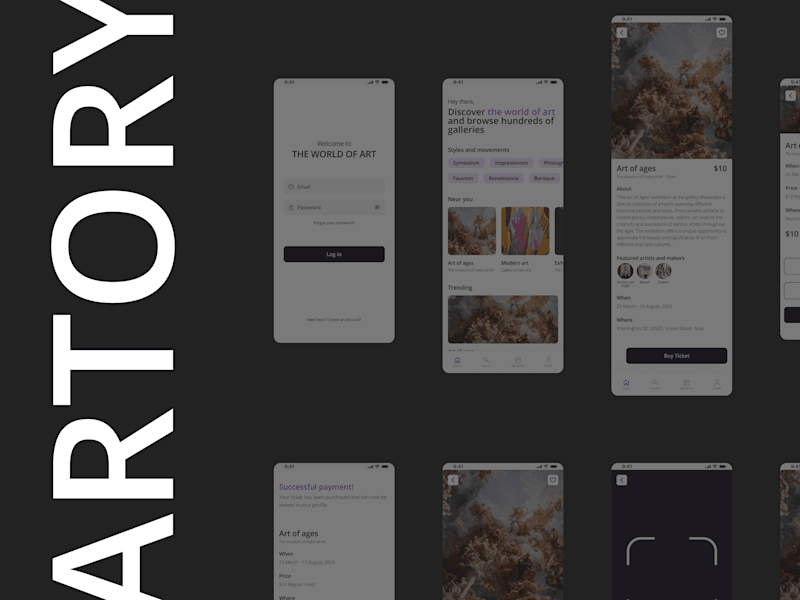 Cover image for Artory / Mobile App Interface Google Certification