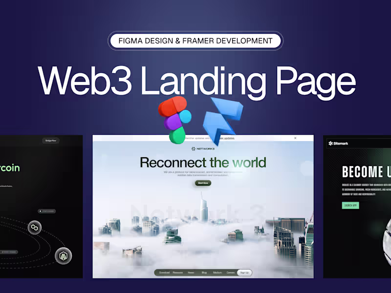Cover image for Web3 Landing Page (Figma & Framer Development)