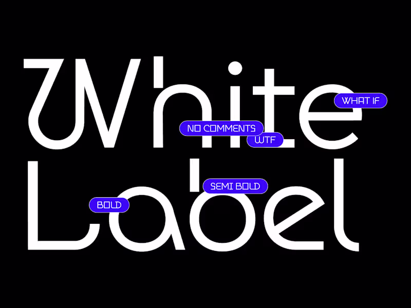 Cover image for White Label Font — Variable Display Typeface for Bold Tech Bran…