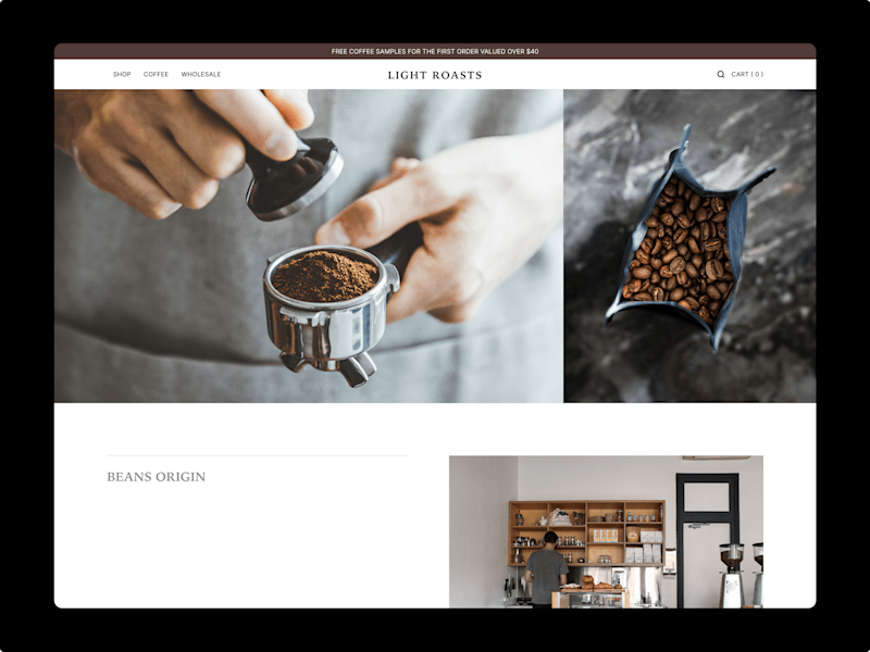 Cover image for Light Roasts – Web Design
