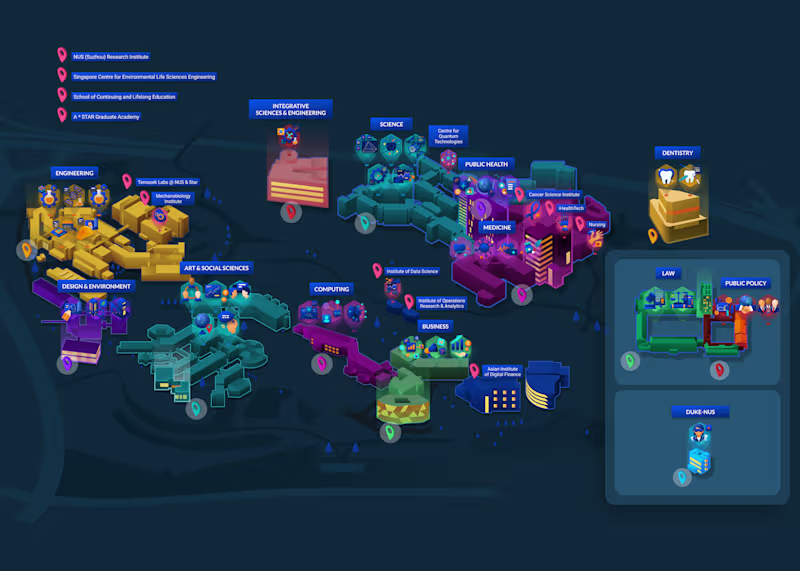 Cover image for NUS Illustrated Campus Map Design