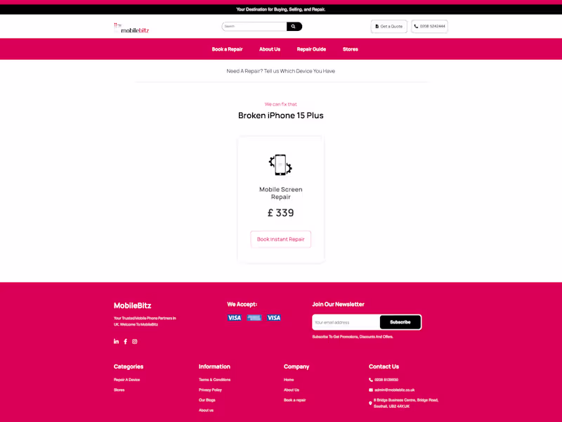 Cover image for Mobile Repair buy and sell Website in Laravel