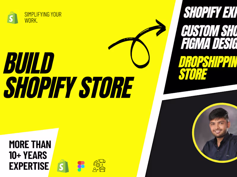 Cover image for develop shopify dropshipping store or shopify website design