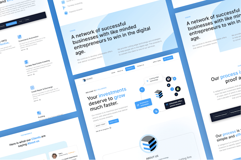 Cover image for E-TELLIGENCE Website Design and Development