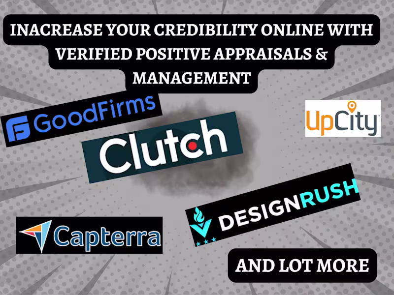 Cover image for I will do clutch goodfirm designrush g2 gmb sortlist reputation