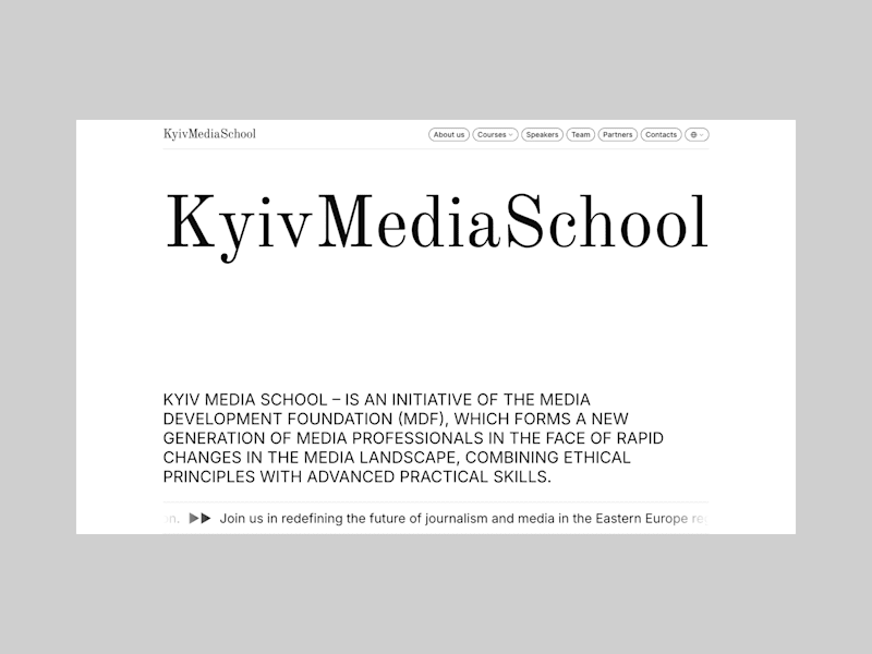 Cover image for Kyiv Media School • Framer Website Design and Development