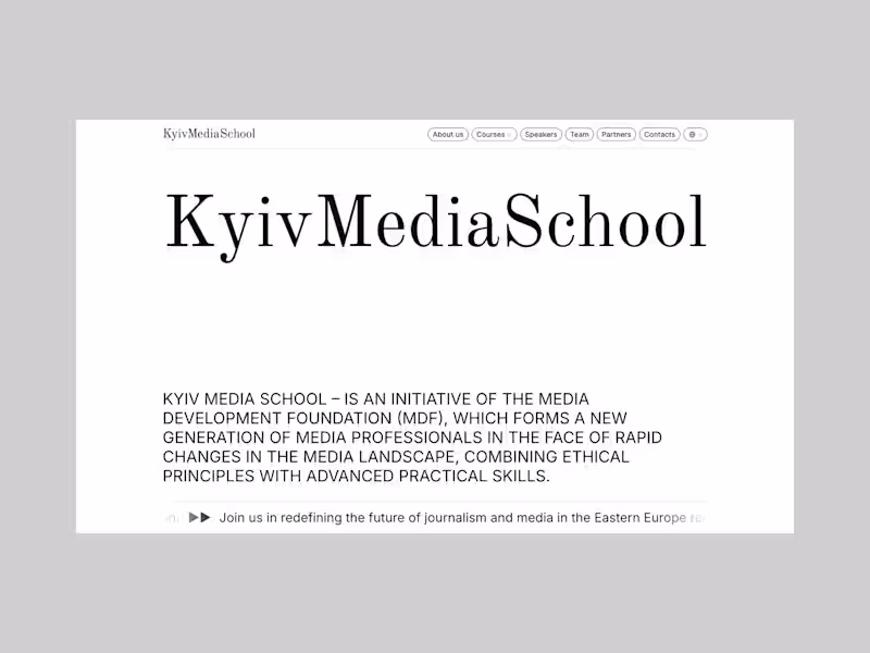 Cover image for Kyiv Media School • Framer Website Design and Development