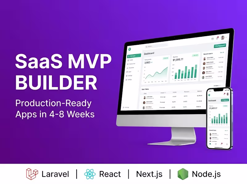 Cover image for SaaS MVP Developer, Full Stack Laravel and Next.js