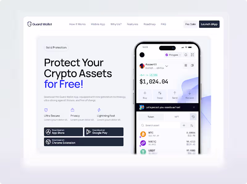 Cover image for Guard Wallet Crypto Wallet and Asset Protection Design
