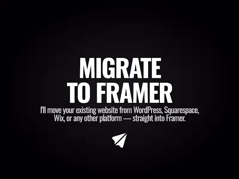 Cover image for Migrate to Framer