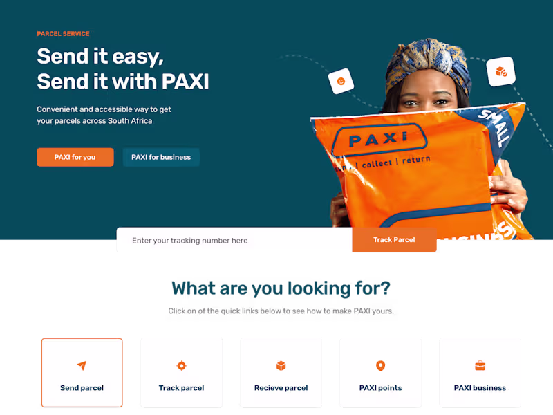 Cover image for Paxi.co.za – Pixel-Perfect Webflow Development