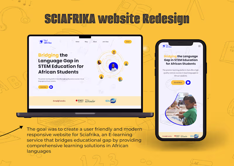 Cover image for SciAfrika Website Redesign