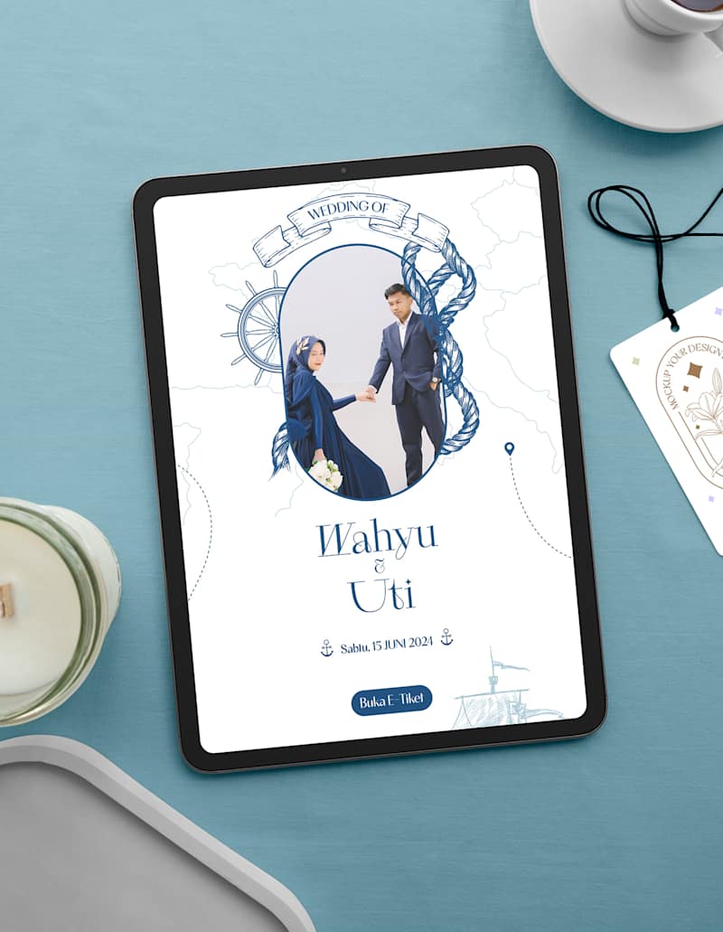 Cover image for Wedding Invitation Website, Cruise Boarding Pass Theme