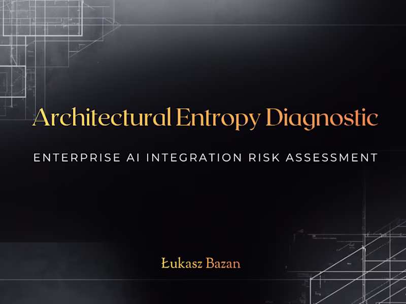 Cover image for Architectural Entropy Diagnostic (AI Audit)