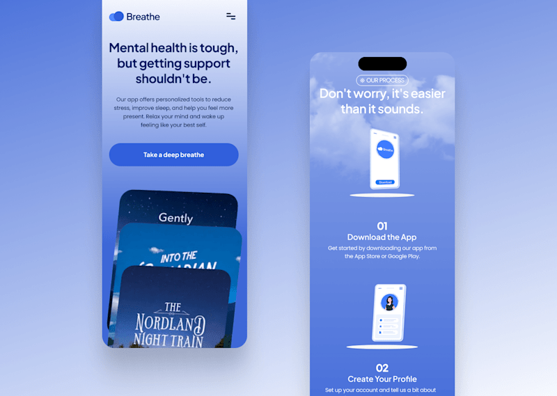 Cover image for Breathe Website (Design + Development)