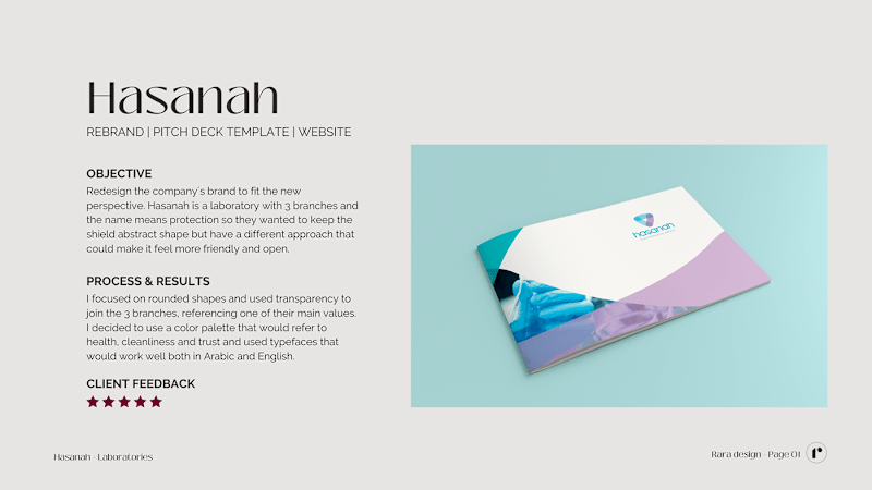 Cover image for Brand suite and web design for Hasanah laboratories