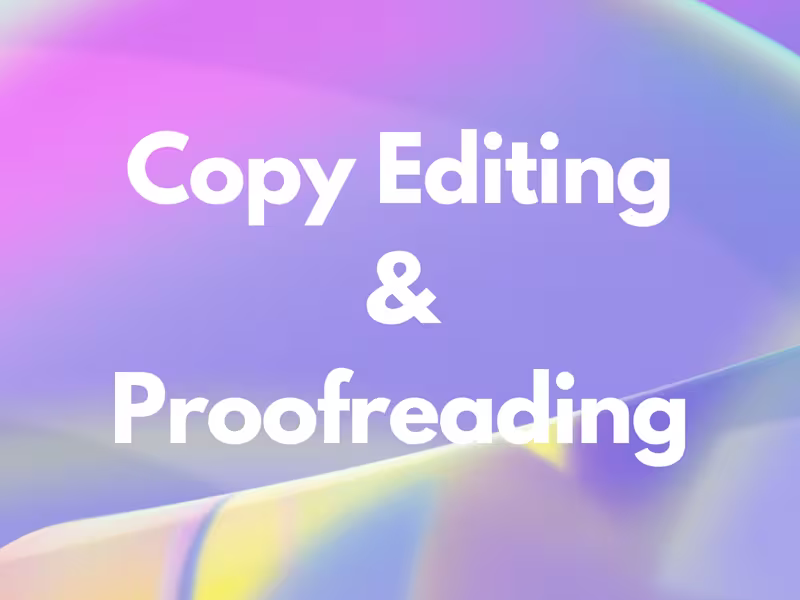 Cover image for Professional Proofreading and Editing to Polish Your Prose