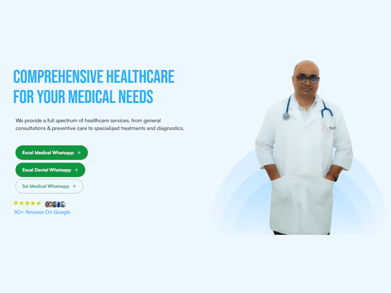 Cover image for Excel Medical & Dental Website
