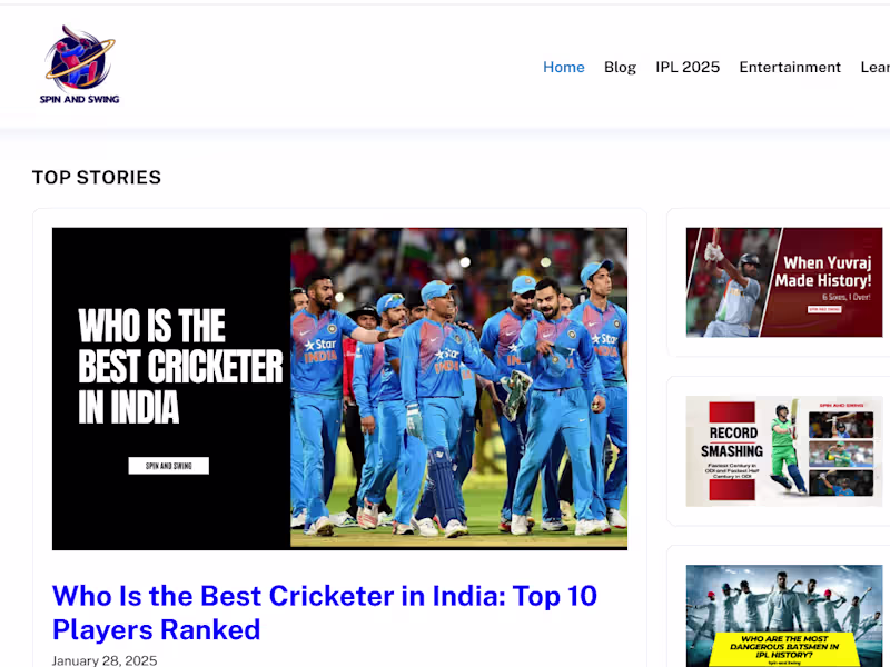 Cover image for Cricket Blog - For the Love of Cricket | Spin and Swing