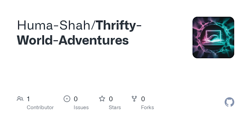 Cover image for Huma-Shah/Thrifty-World-Adventures