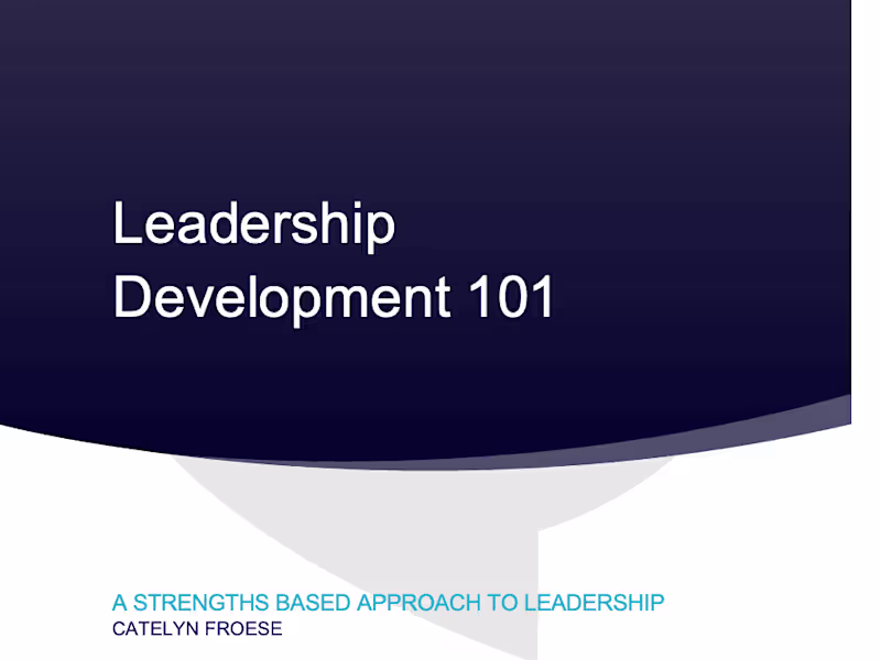 Cover image for Created a Leadership 101 Workbook