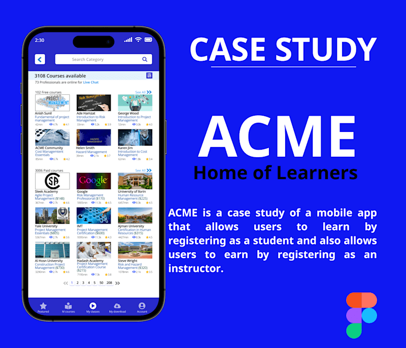 Cover image for Acme Learning App (Case Study)