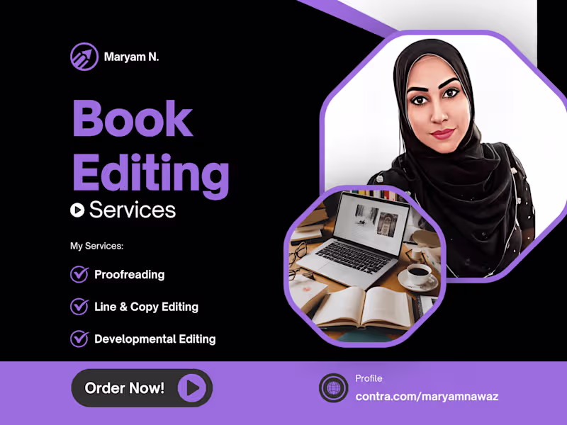Cover image for Book Editing & Proofreading