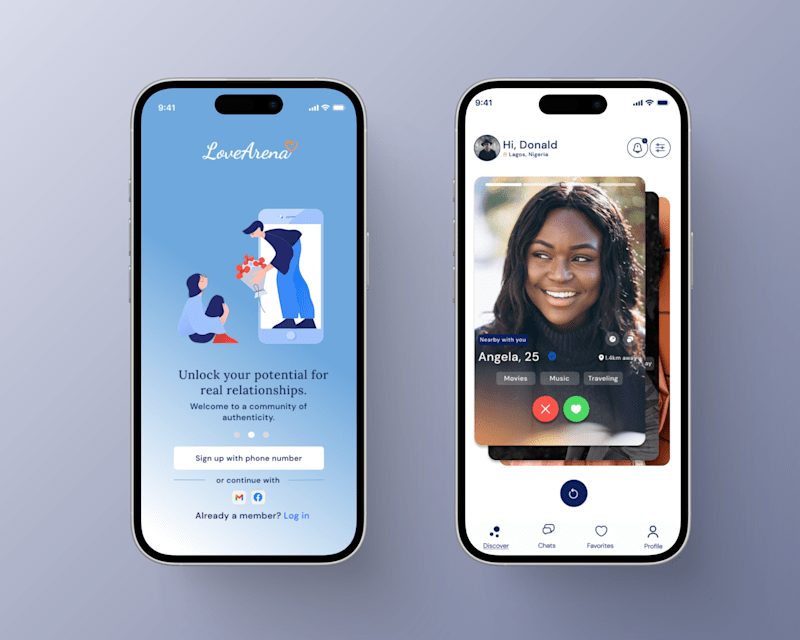 Cover image for LoveArena - Dating Mobile App Design