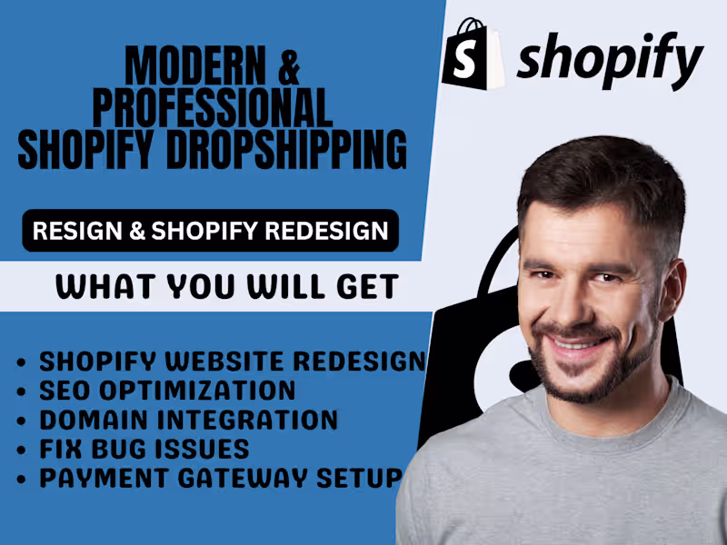 Cover image for i will build Shopify dropshipping store webbsite store zendrop