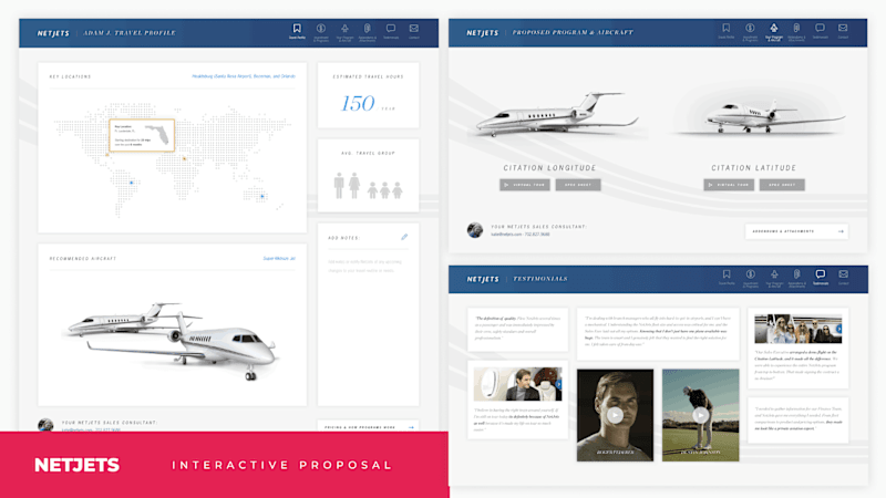 Cover image for NetJets - Interactive proposals