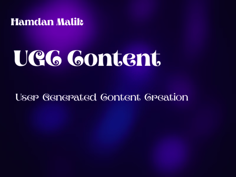 Cover image for UGC Creation