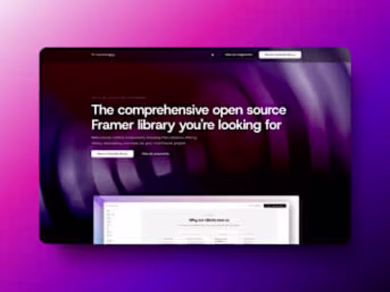 Cover image for Website Design with Framer