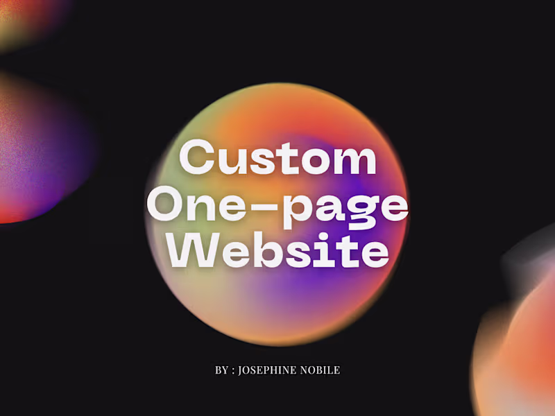 Cover image for One-page website design