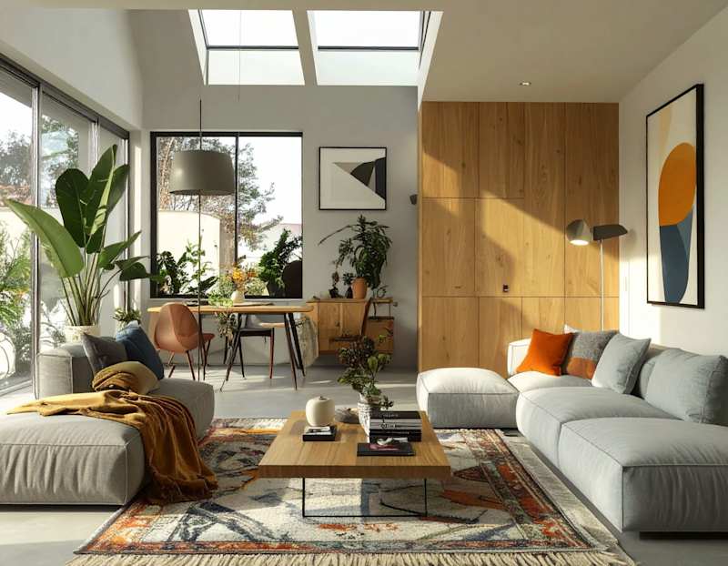 Cover image for Modern Living Room Design and 3D Rendering