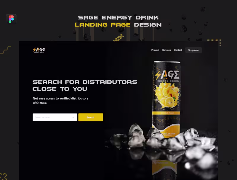 Cover image for Sage Energy Drink Landing Page