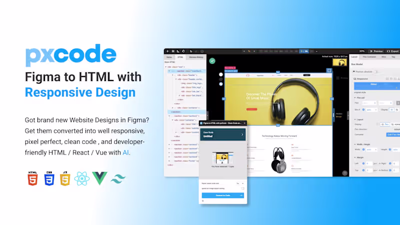 Cover image for Convert Figma / Design to Responsive Website