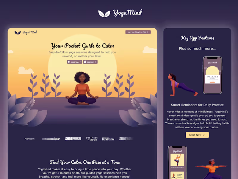 Cover image for YogaMind | Mobile App