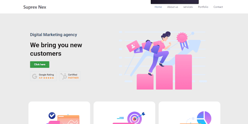 Cover image for Made a website for digital marketing agency
