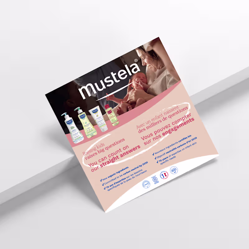 Cover image for Designed a modern bilingual prospectus for Mustela, integrat...